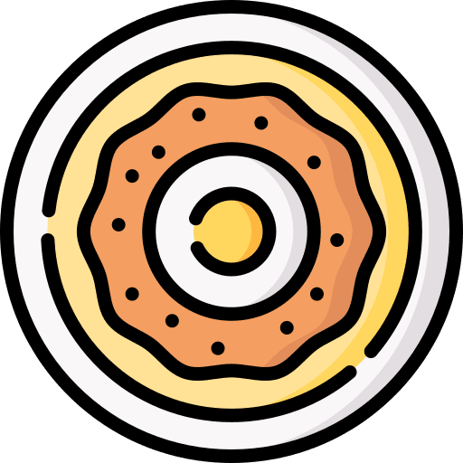 Eggs with ranchera sauce gastronomy dish mexican food icon