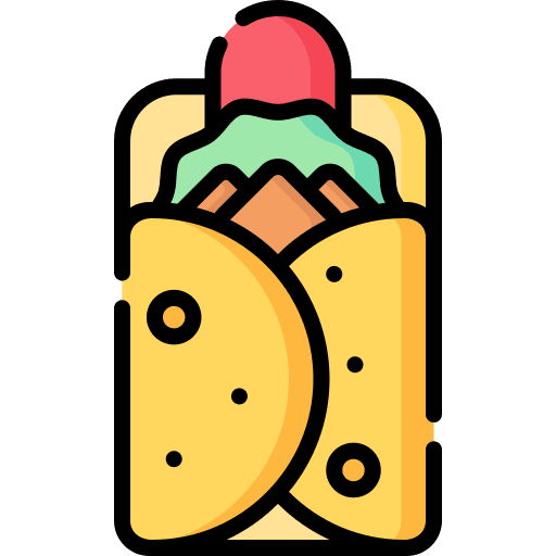 Fajita fajita burrito fast food icon