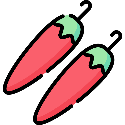 Red chili pepper vegan food and restaurant red chili pepper icon