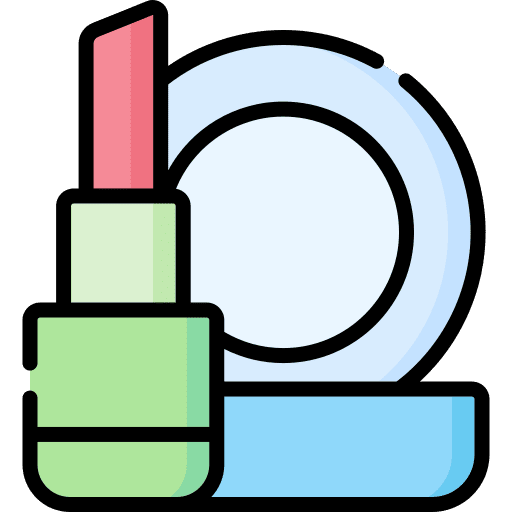 Cosmetics mirror powder lipstick icon