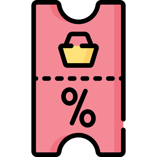 Discount sales gift voucher coupon icon