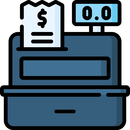 Cash counter cash counter shop commerce and shopping icon