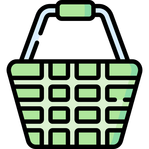 Shopping basket supermarket shopper commerce and shopping icon