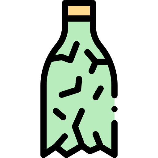 Broken bottle bottle recycle glass bottle icon