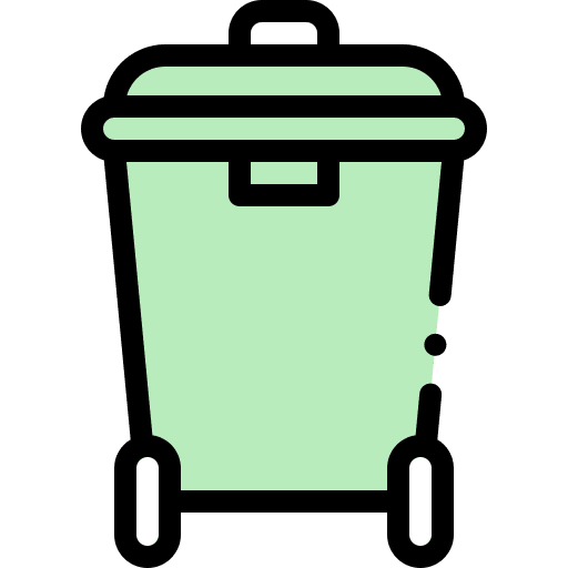 Waste bin can recycle bin garbage icon