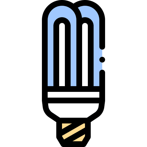 Light bulb electronics eco lamp icon