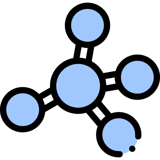 Molecule biology education molecules icon