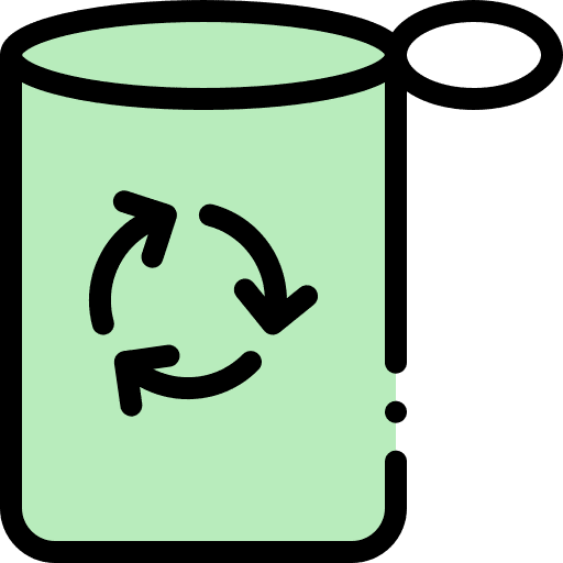 Recycle bag sorting bin ecology and environment icon