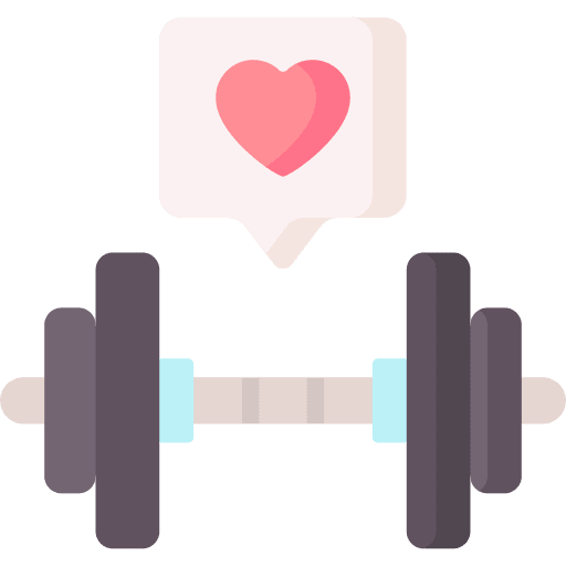 Healthy lifestyle fitness dumbbell wellness icon