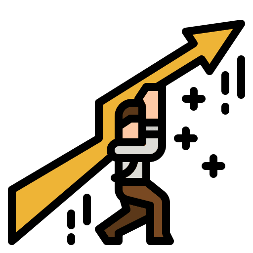 Grow up power business person business icon