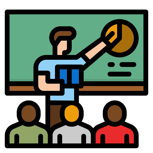 Training training business and finance education icon
