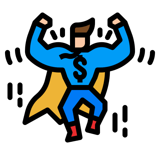 Superheroes businessman leader business and finance icon