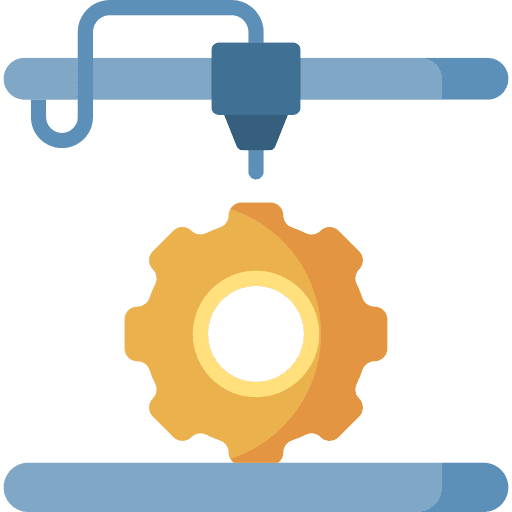 3d printer production electronics engineering icon