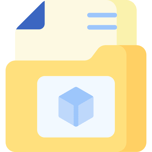3d file design product folder icon