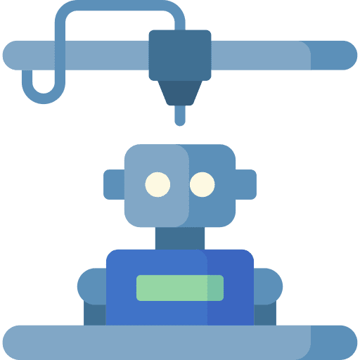 3d printer robot mechanic electronics icon