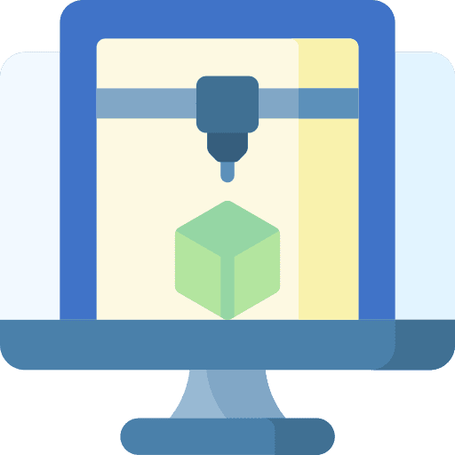 3d printer technology engineering electronic icon