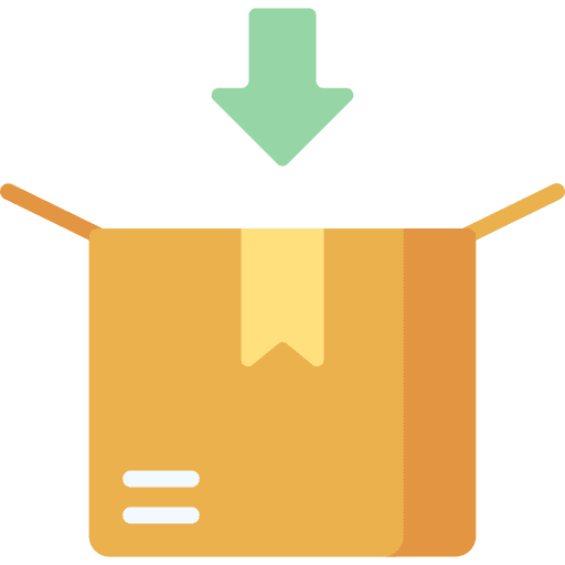 Packaging box cardboard business icon