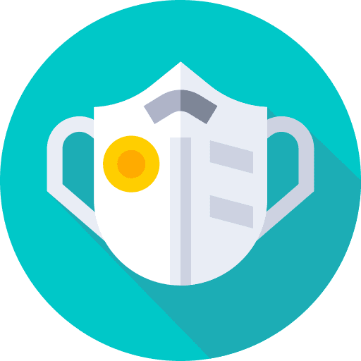 Face mask surgical mask security protection icon