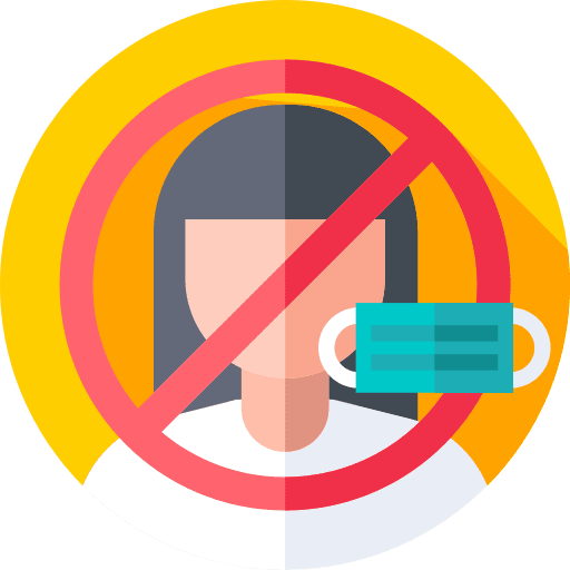 No mask people no mask covid 19 icon