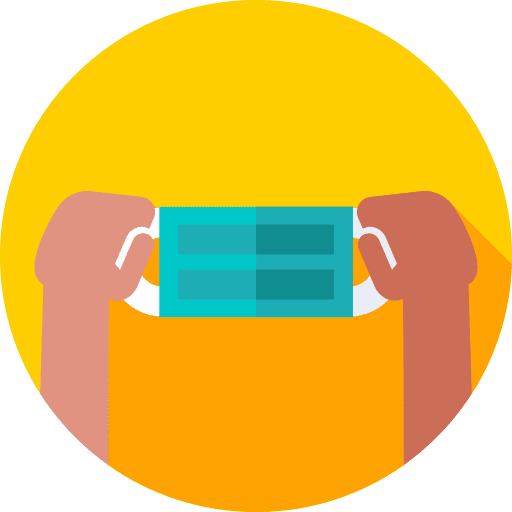 Wearing wearing medical mask face icon