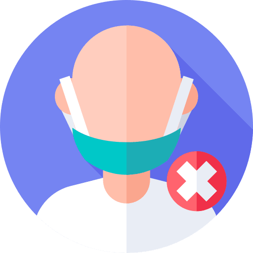 Wrong man forbidden people icon