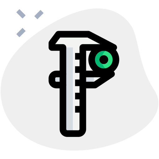 Measure measurement construction and tools vernier caliper icon
