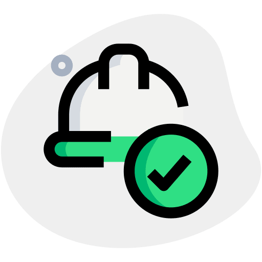 Secure security safety glasses protection icon