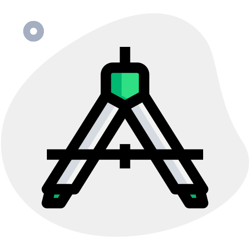 Divider compass drawing mechanical icon