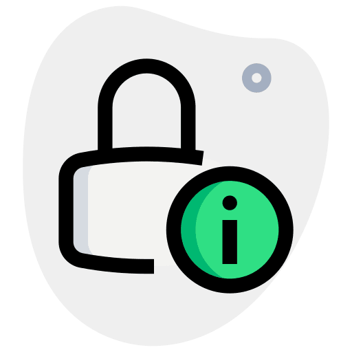 Information restricted secure password icon