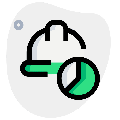 Pie chart safety glasses pie chart equipment icon