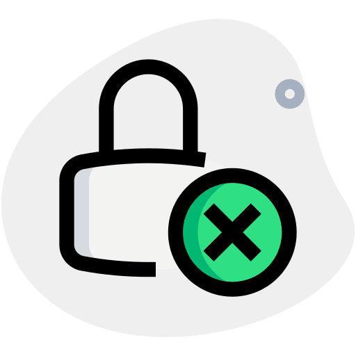 Remove restricted padlock security icon