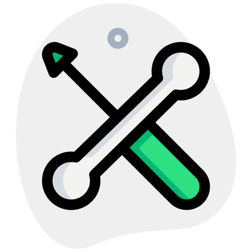 Repair tool construction wrench construction and tools icon