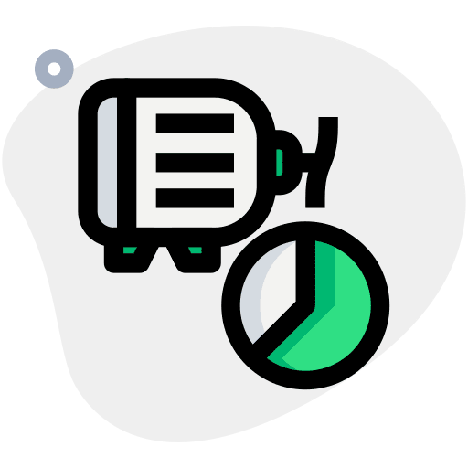 Statistics machine electric motor rotate icon