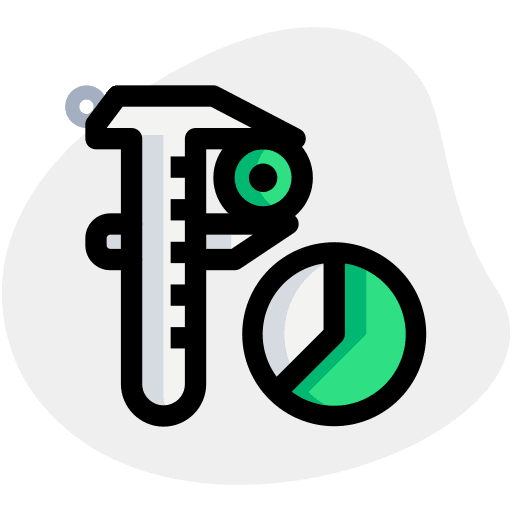 Pie chart instrument vernier caliper pie chart icon