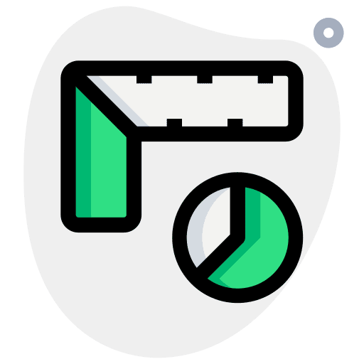Statistics drawing set square geometry icon