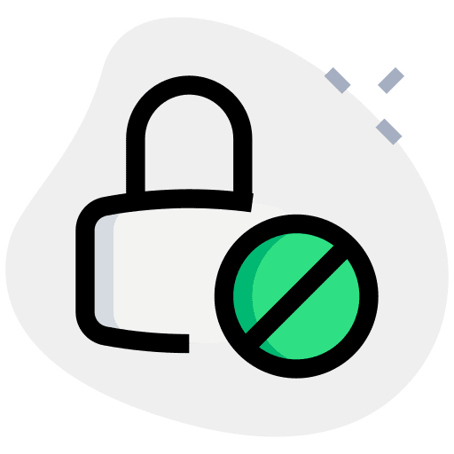 Blocked password secure lock icon