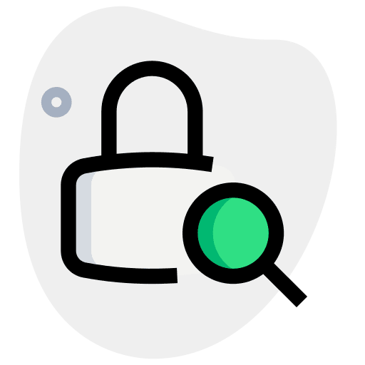 Search padlock password lock icon