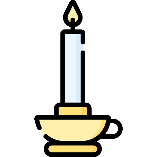 Candle light decoration wellness icon
