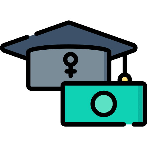 Scholarship women money woman icon