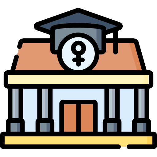 School architecture and city mortarboard building icon