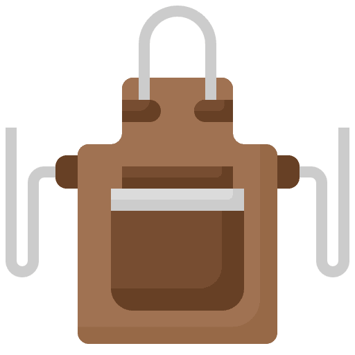 Apron beauty protection barber icon