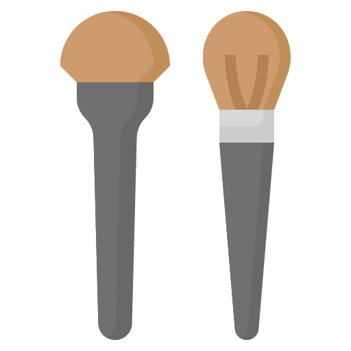 Brushes make up kit brushes grooming icon