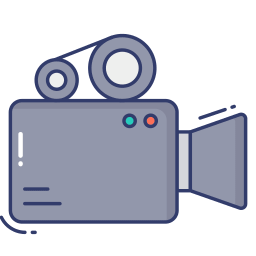 Video camera cinema video camera music and multimedia icon