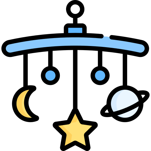 Crib toy baby mobile kid and baby starlight icon