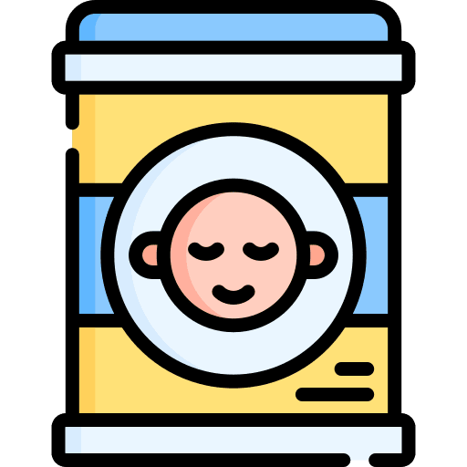 Formula bottle food spoon icon