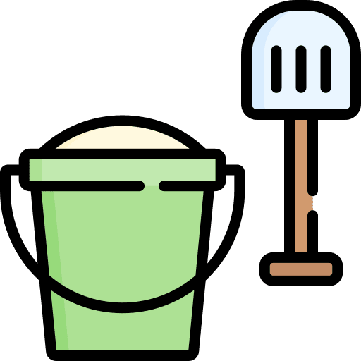 Sand bucket beach summer child icon