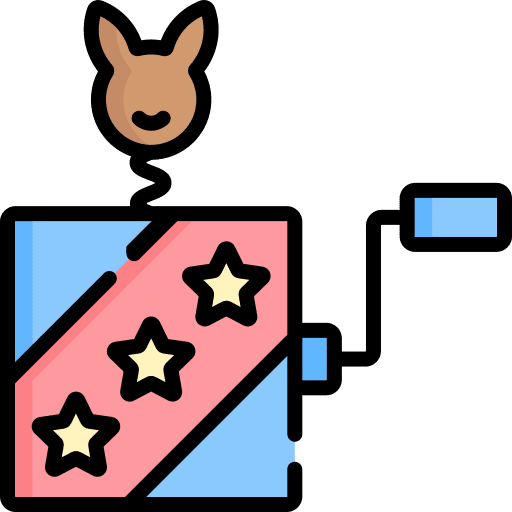 Surprise box crank children childhood icon