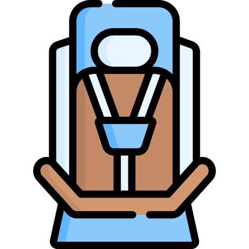 Baby car seat transportation baby car seat security icon