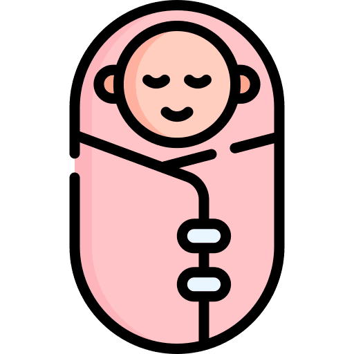 Baby kid and baby blanket infant icon