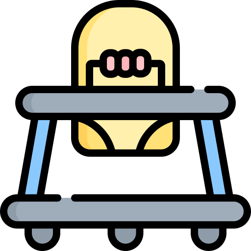Baby walker childhood transport toy icon